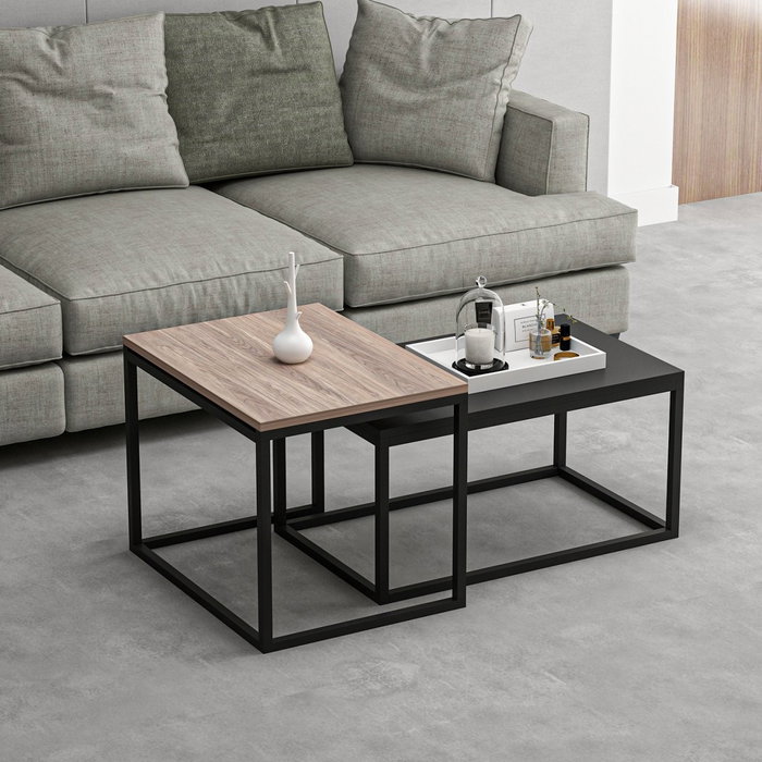 Aucune Mesa de centro LEKA Rectangular Antracita